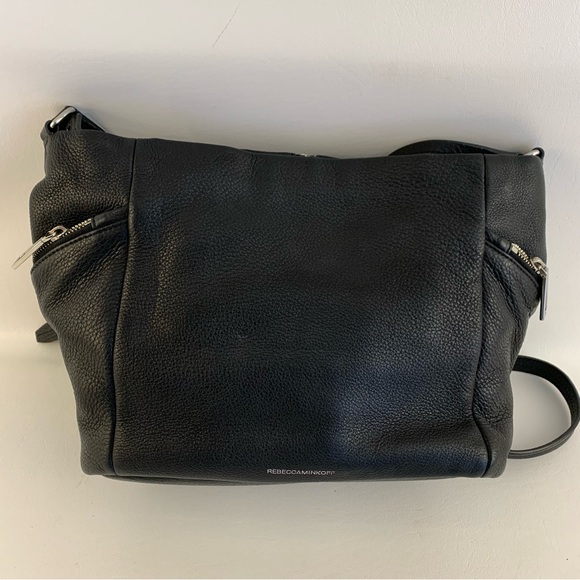 Rebecca Minkoff Julian Messenger Black Leather Handbag - Picture 2 of 6